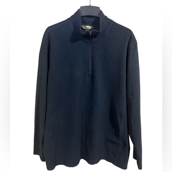 Men’s Gander Mountain 1/4 Zip Black Fleece Pullover Sweatshirt XXL Outdoor Warm - Picture 1 of 6